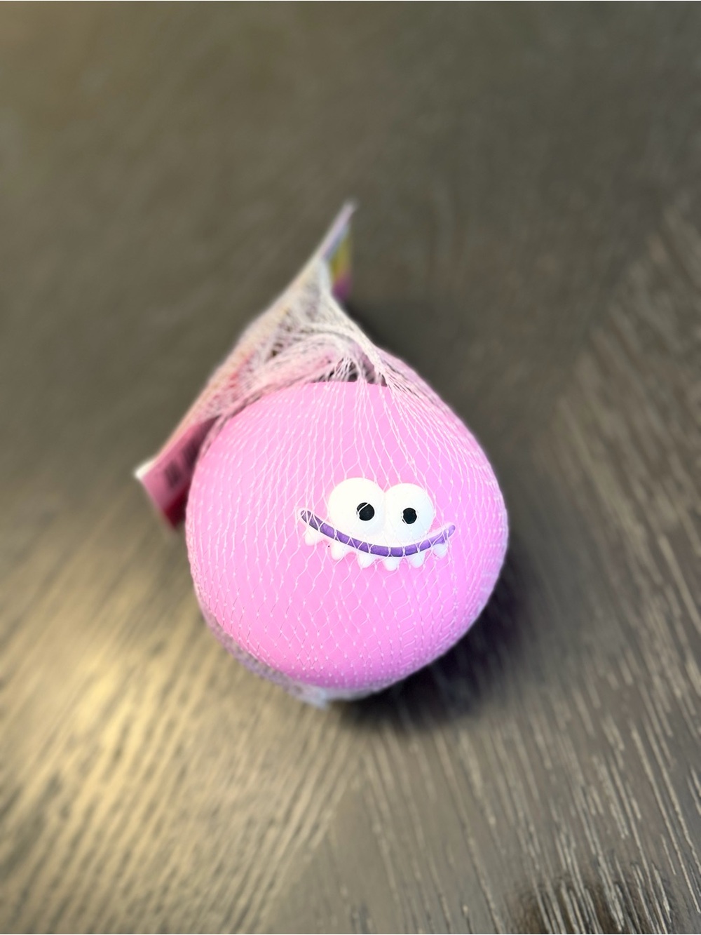 Funny Face Balls Pink Squeezable Stess Fidget Toy - Pink